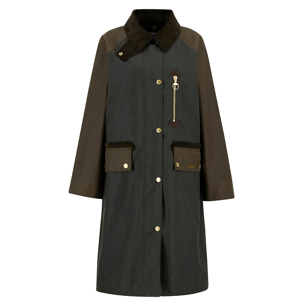 Evette Wax frakke - Olive